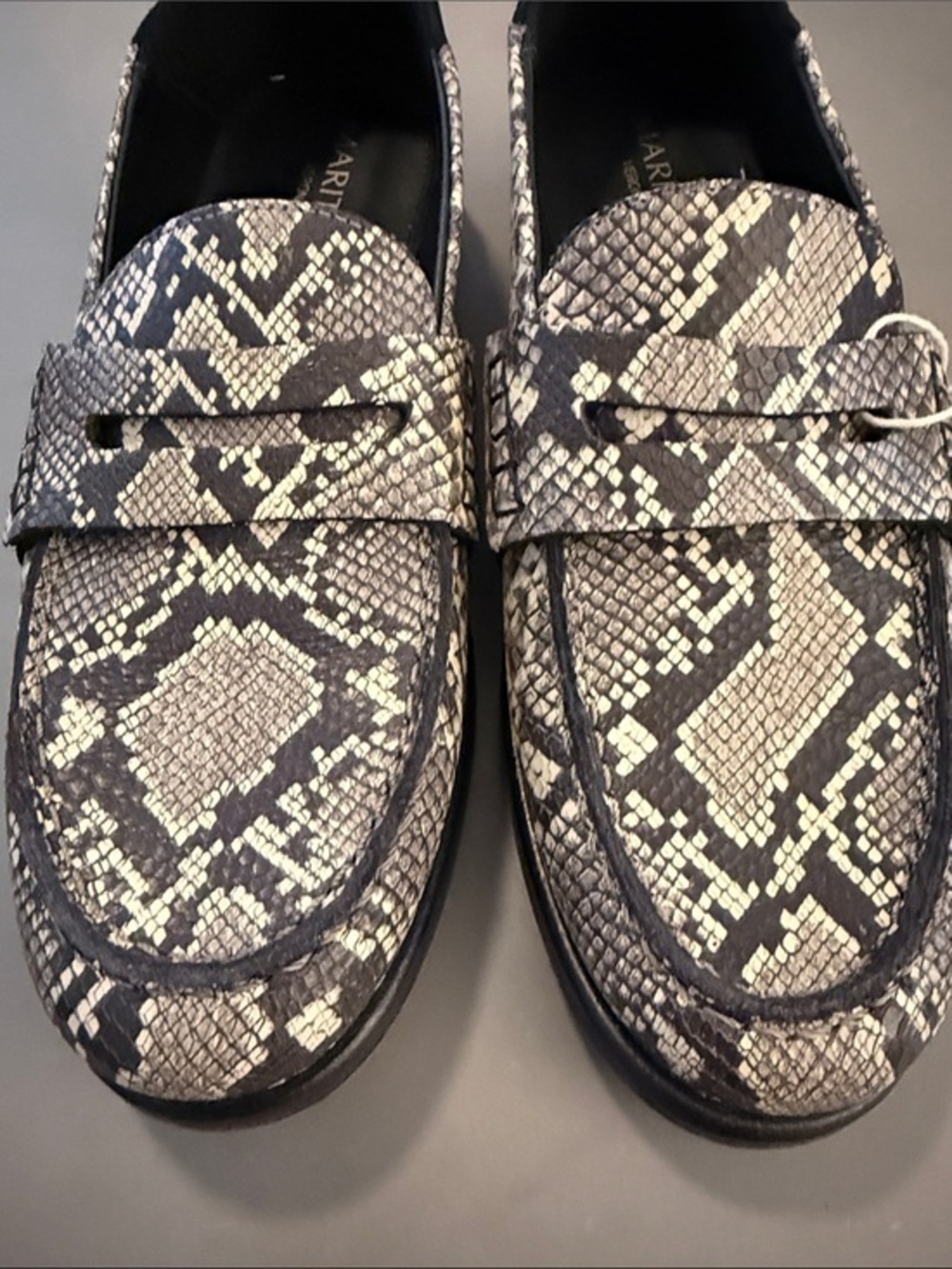 NEW Maritan Verona Snake Print Leather &  Black Suede Loafers Women’s 39